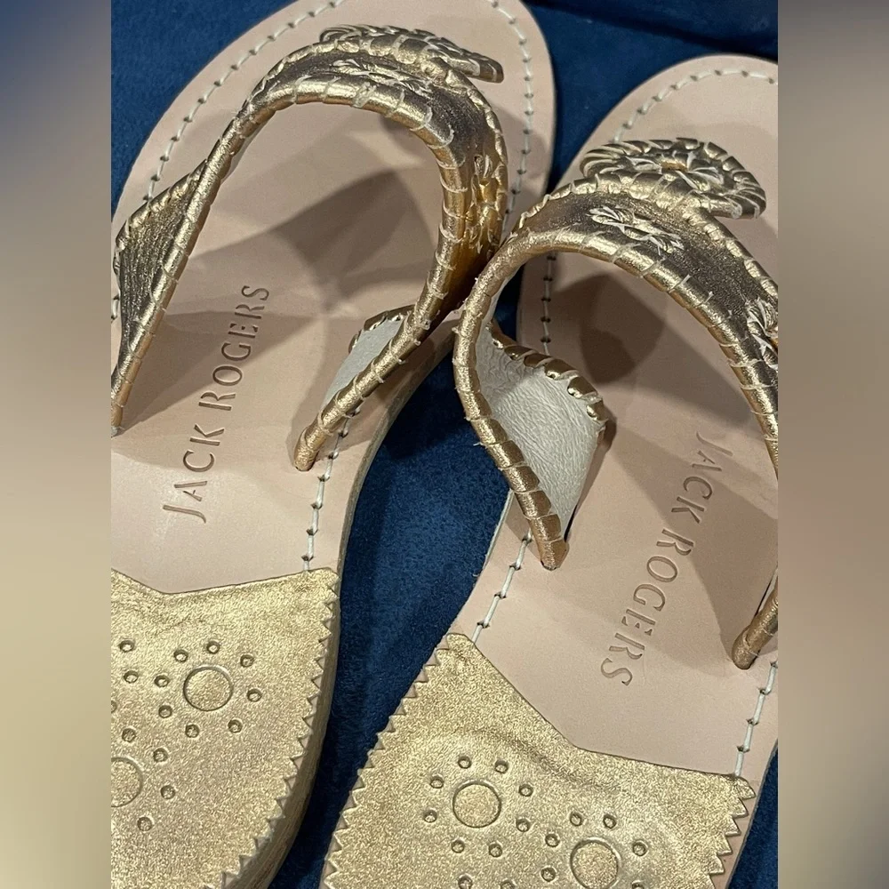 Jack Rogers rose Gold sandals size 8.5M EUC SB7 - Picture 5 of 8